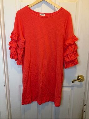 Umgee Coral Short Sleeve Tunic Dress